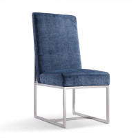 Manhattan Comfort DC030-BL Element Blue Velvet Dining Chair